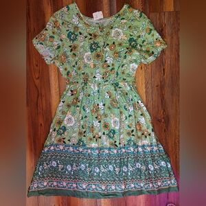 Floral Green Dress